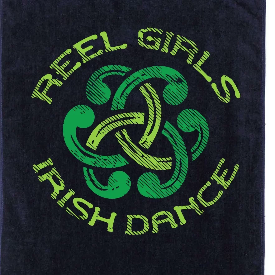 Reel Girl Irish Dance St Patricks Day Ceili Dancer Girl Platinum Collection Golf Towel