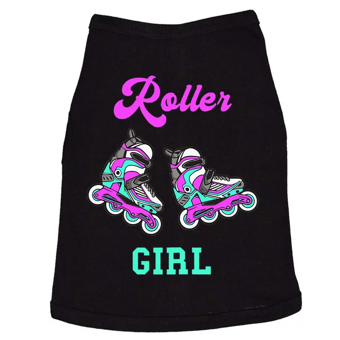 Roller Girl Inline Skating Roller Blades Derby Skater Sport Doggie Tank