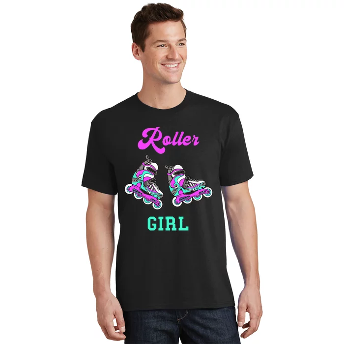 Roller Girl Inline Skating Roller Blades Derby Skater Sport T-Shirt