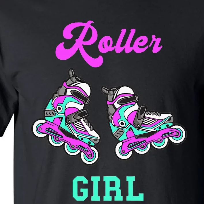 Roller Girl Inline Skating Roller Blades Derby Skater Sport Tall T-Shirt