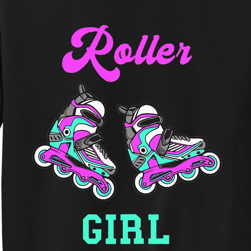 Roller Girl Inline Skating Roller Blades Derby Skater Sport Tall Sweatshirt