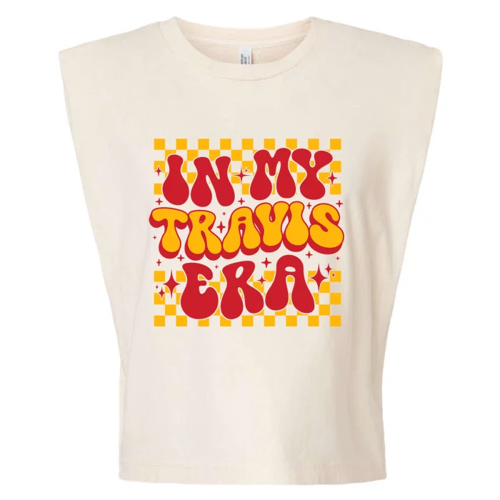 Retro Groovy In My Travis Era Garment-Dyed Women's Muscle Tee