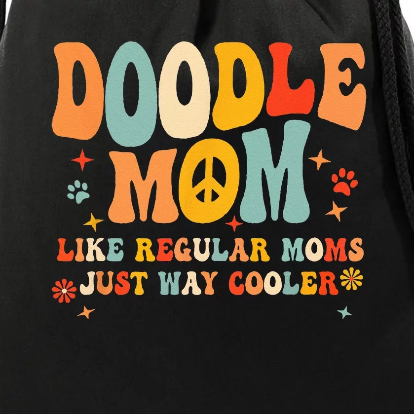 Retro Groovy It's Me The Cool Doodle Mom Gift Drawstring Bag