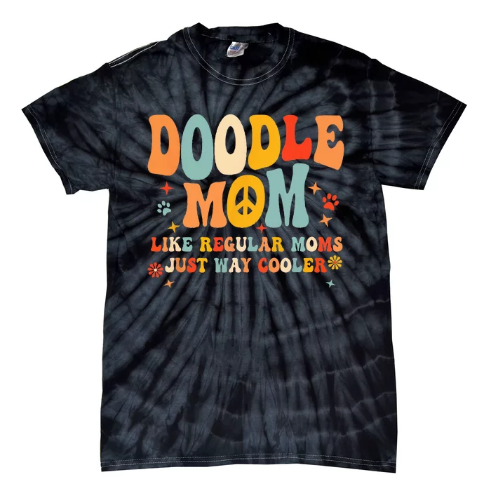 Retro Groovy It's Me The Cool Doodle Mom Gift Tie-Dye T-Shirt