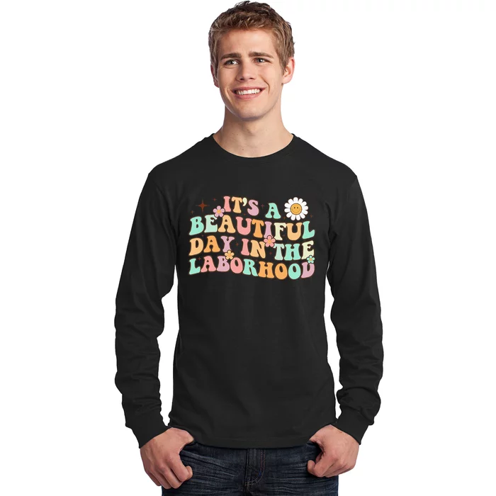 Retro Groovy It'S A Beautiful Day In The Laborhood Long Sleeve Shirt