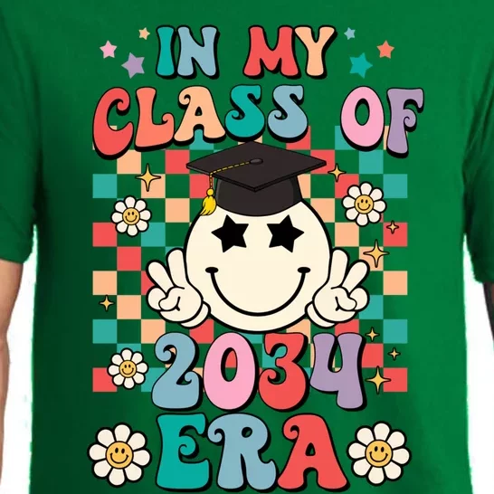 Retro Groovy In My Class Of 2034 Era Class Of 2034 Graduate Cool Gift Pajama Set