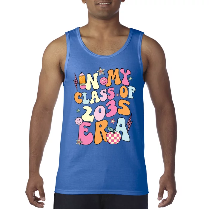 Retro Groovy In My Class Of 2035 Era Class Of 2035 Graduate Cool Gift Tank Top