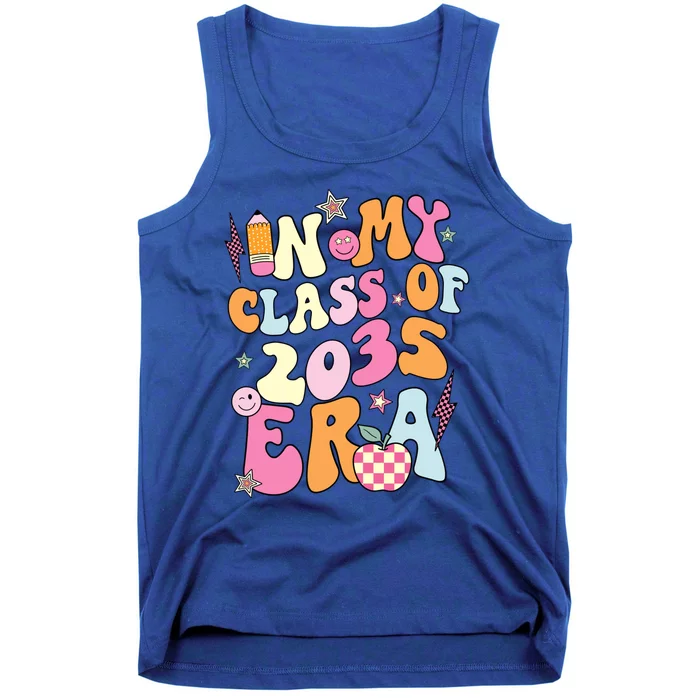 Retro Groovy In My Class Of 2035 Era Class Of 2035 Graduate Cool Gift Tank Top