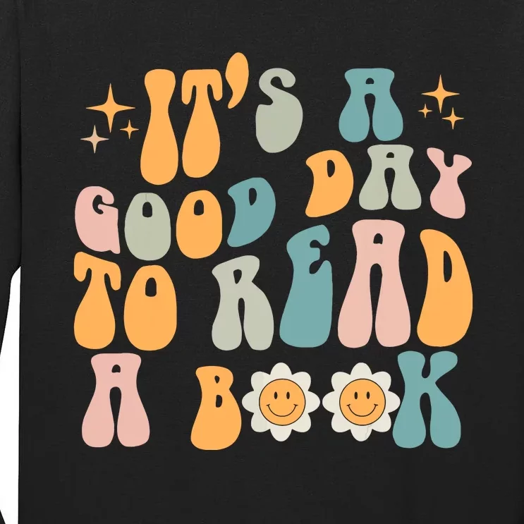 Retro Groovy Its A Good Day To Read A Book Tall Long Sleeve T-Shirt