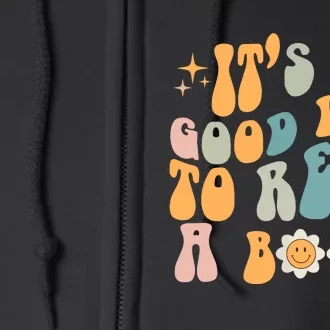 Retro Groovy Its A Good Day To Read A Book Full Zip Hoodie