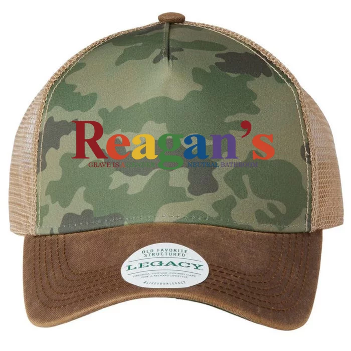 Reagans Grave Is A Gender Neutral Bathroom Pride Legacy Tie Dye Trucker Hat