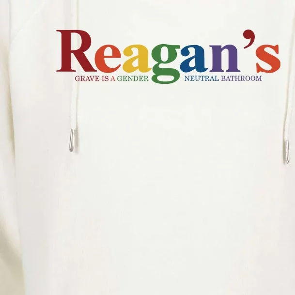 Reagans Grave Is A Gender Neutral Bathroom Pride Womens Funnel Neck Pullover Hood