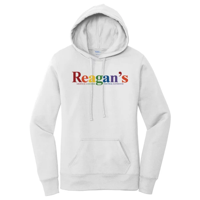 Reagans Grave Is A Gender Neutral Bathroom Pride Women's Pullover Hoodie