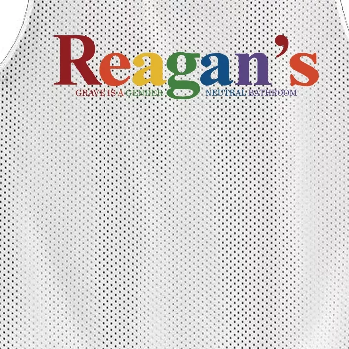 Reagans Grave Is A Gender Neutral Bathroom Pride Mesh Reversible Basketball Jersey Tank