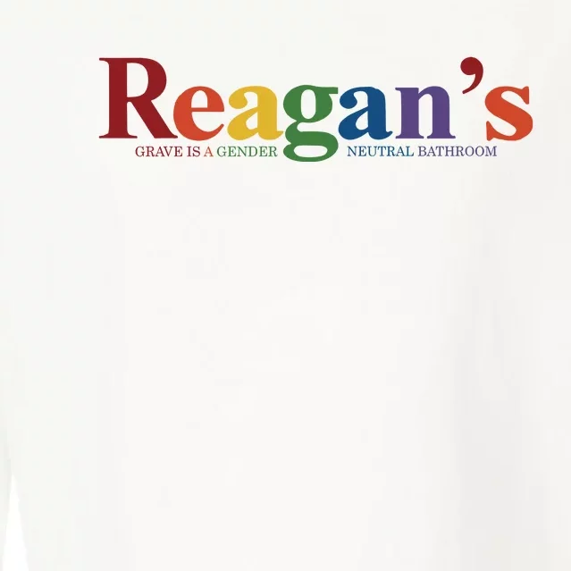 Reagans Grave Is A Gender Neutral Bathroom Pride Cropped Pullover Crew