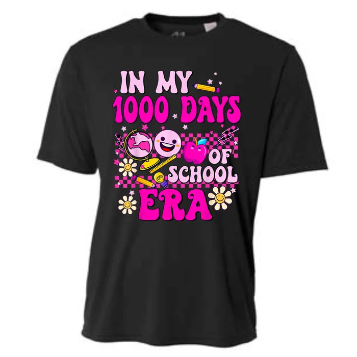 Retro Groovy In My 1000 Days Of School Era 1000 Days Smarter Cooling Performance Crew T-Shirt