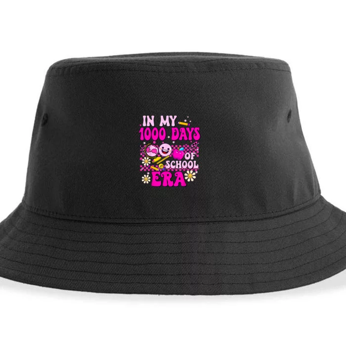 Retro Groovy In My 1000 Days Of School Era 1000 Days Smarter Sustainable Bucket Hat