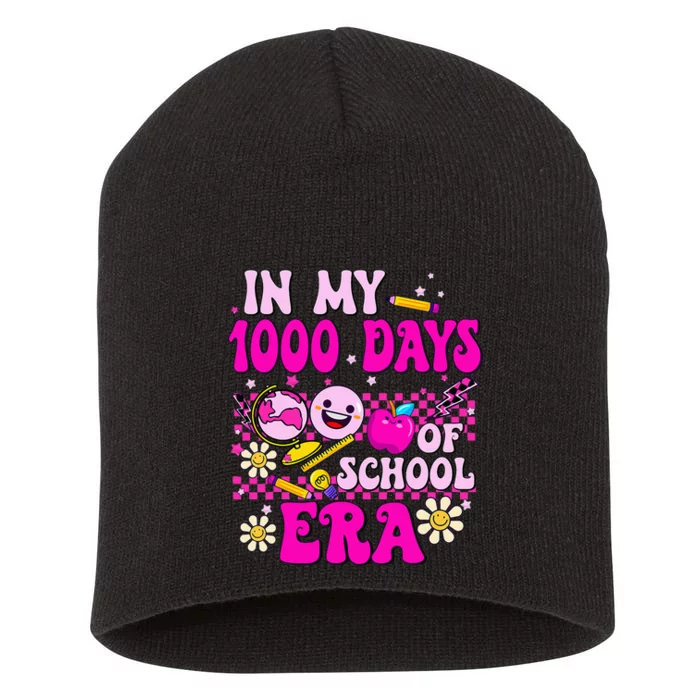 Retro Groovy In My 1000 Days Of School Era 1000 Days Smarter Short Acrylic Beanie