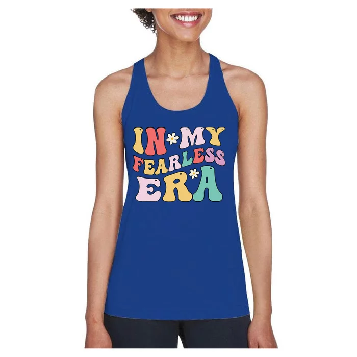 Retro Groovy In My Fearless Era Vintage Women's Racerback Tank