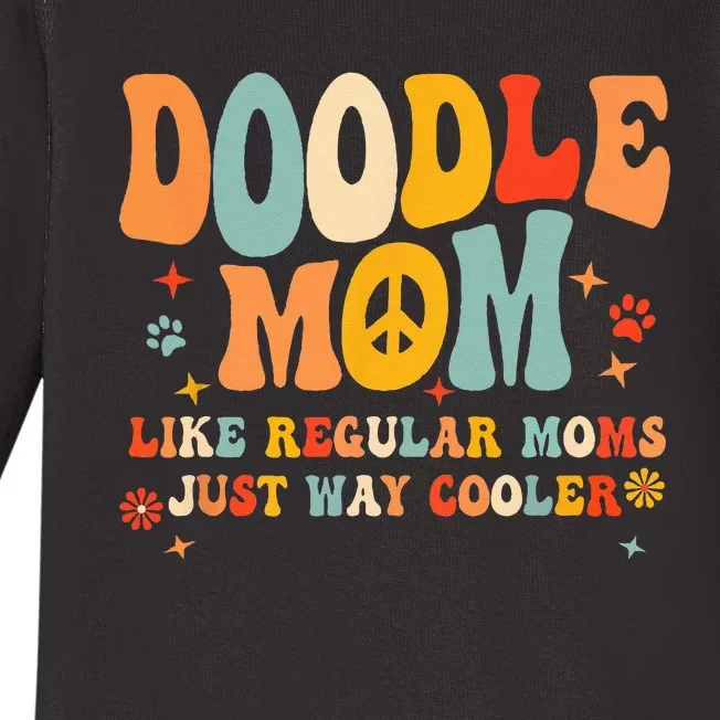 Retro Groovy Its Me The Cool Doodle Mom Gift Baby Long Sleeve Bodysuit