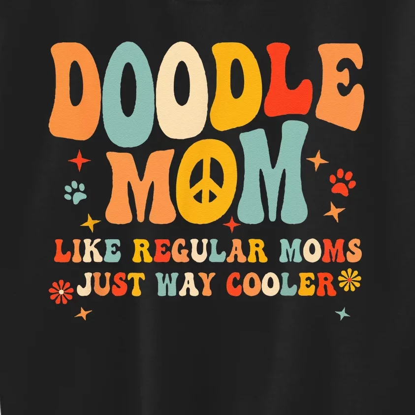 Retro Groovy Its Me The Cool Doodle Mom Gift Kids Sweatshirt