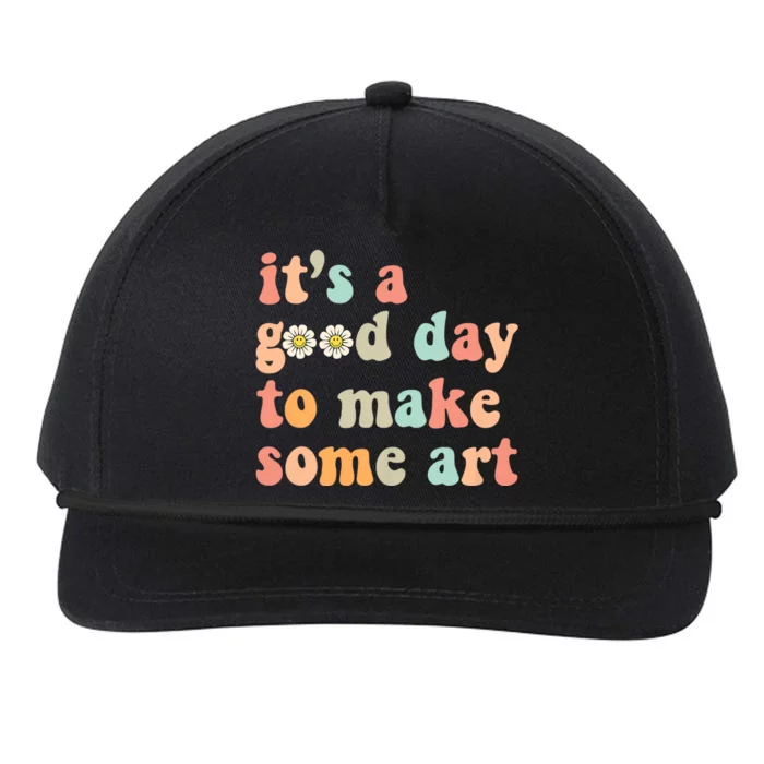 Retro Groovy ItS A Good Day To Make Art Artist Art Maker Snapback Five-Panel Rope Hat