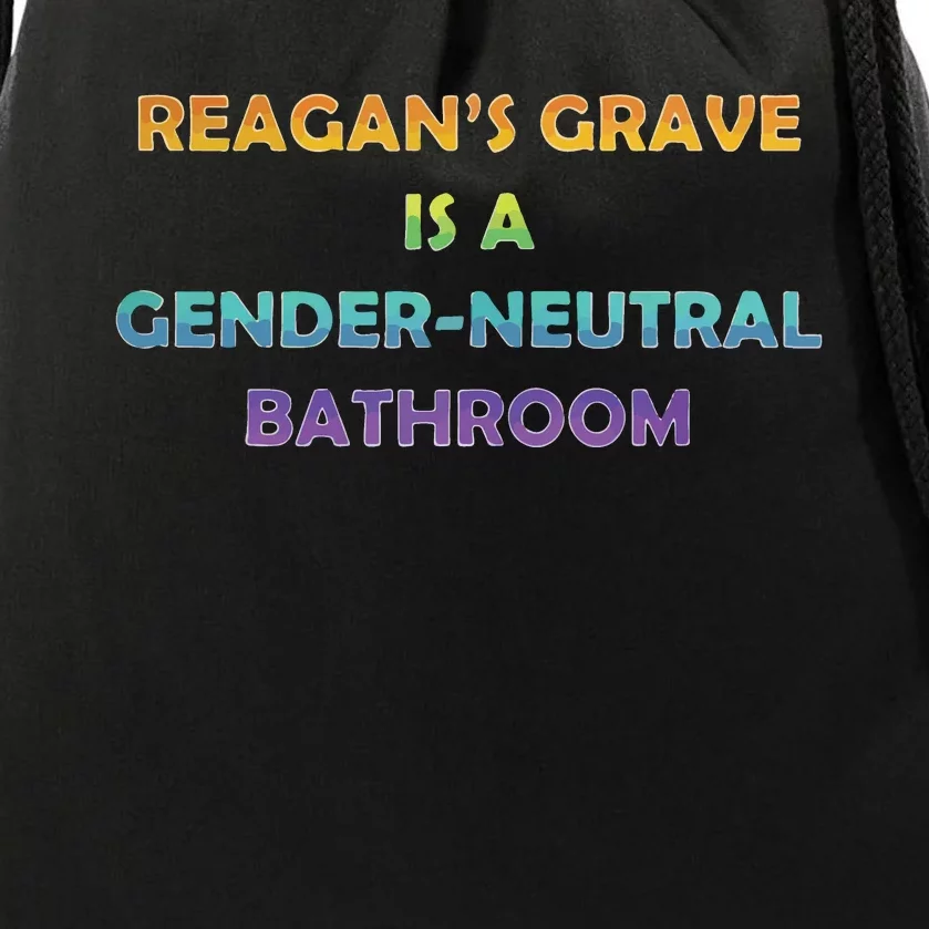 Reagan’s Grave Is A Gender Neutral Bathroom Drawstring Bag