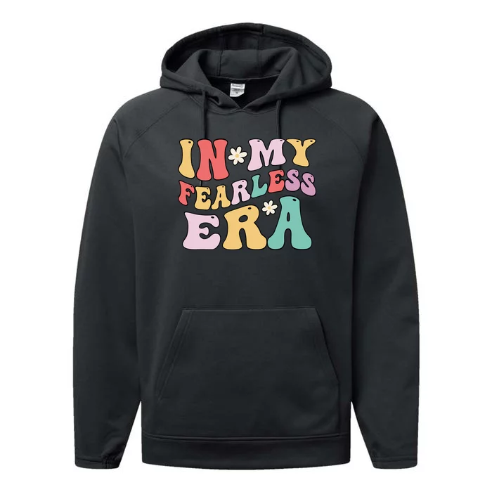 Retro Groovy In My Fearless Era Vintage Performance Fleece Hoodie