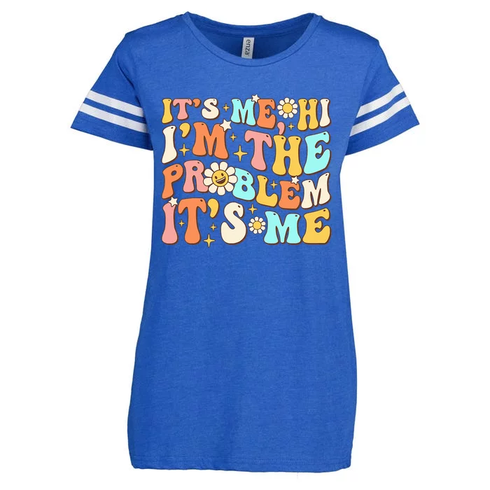 Retro Groovy I'm A Problem Sarcasm Humor Funny Cute Enza Ladies Jersey Football T-Shirt