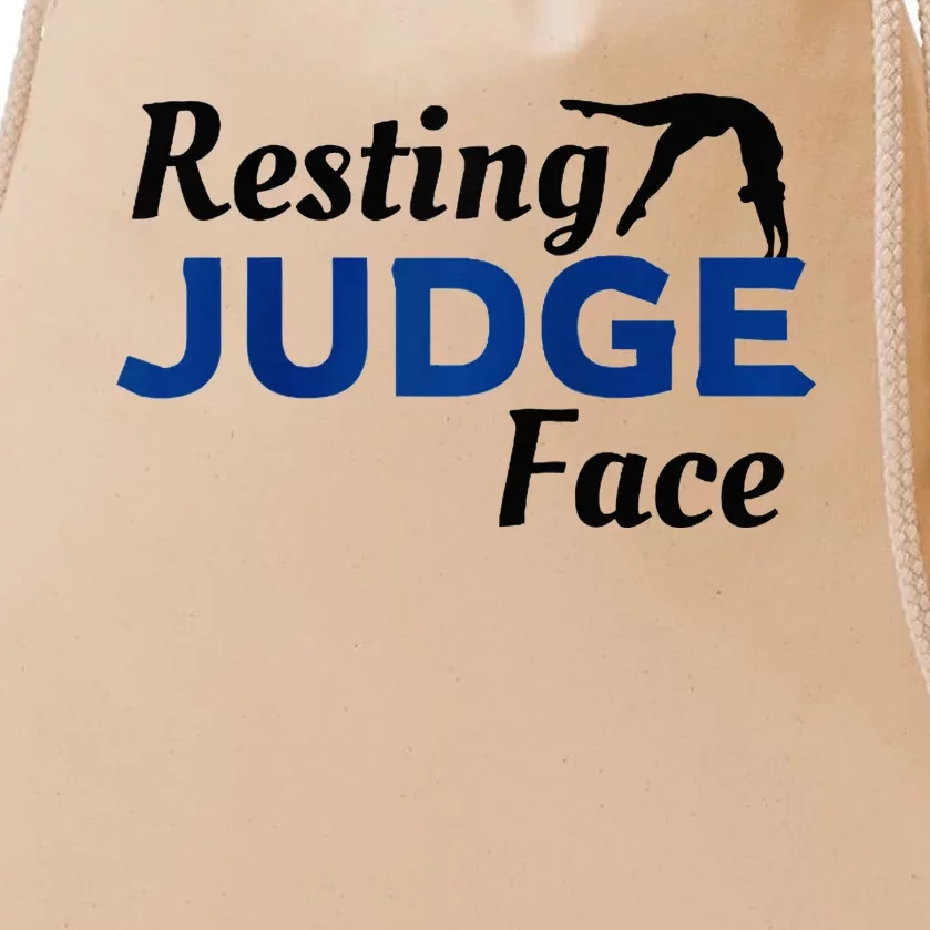 Resting Gymnastics Judge Face Raglan Baseball Drawstring Bag