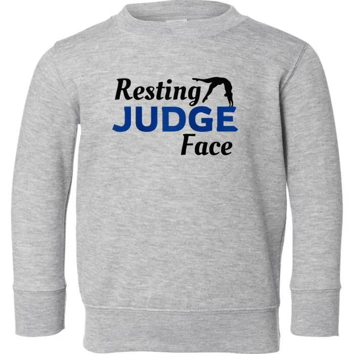 Resting Gymnastics Judge Face Raglan Baseball Toddler Sweatshirt