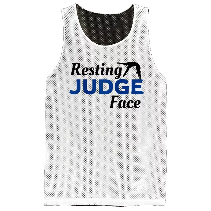 Resting Gymnastics Judge Face Raglan Baseball Mesh Reversible Basketball Jersey Tank