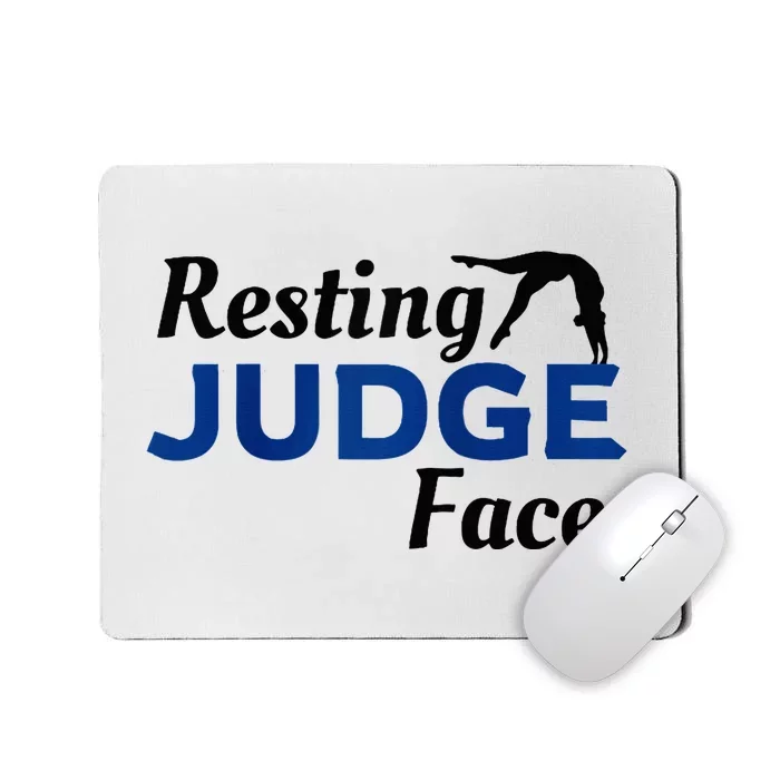 Resting Gymnastics Judge Face Raglan Baseball Mousepad