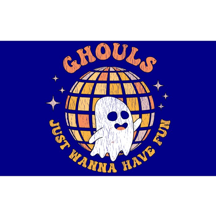 Retro Ghouls Just Wanna Have Fun Groovy Ghost Halloween Gift Bumper Sticker