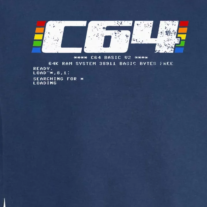 Retro Gaming Konsole C64 Computer Ready Garment-Dyed Sweatshirt