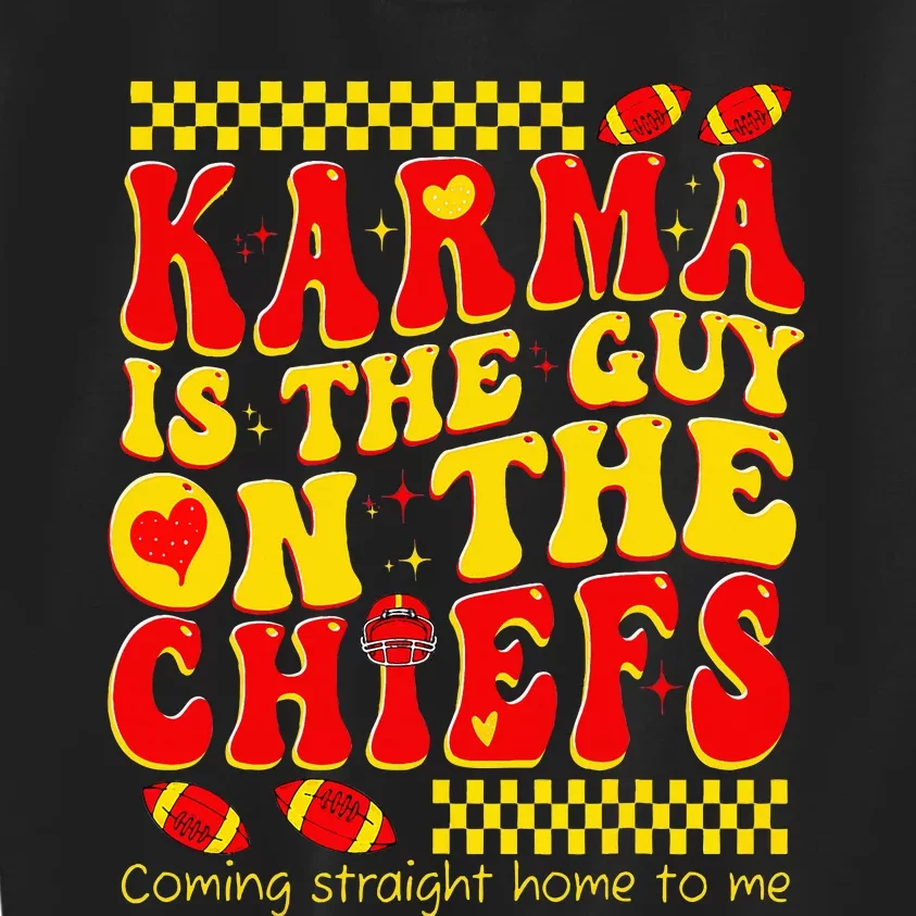 Retro Groovy Karma Is the Guy on the Chief Kids Sweatshirt