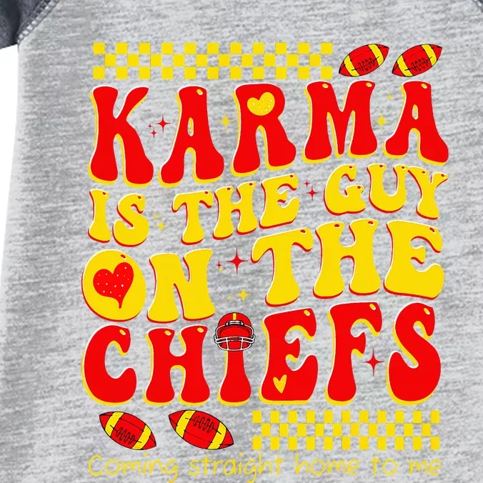 Retro Groovy Karma Is the Guy on the Chief Infant Baby Jersey Bodysuit