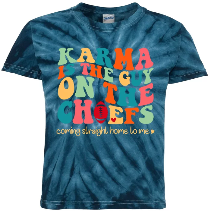 Retro Groovy Karma Is The Guy On The Chief Kids Tie-Dye T-Shirt