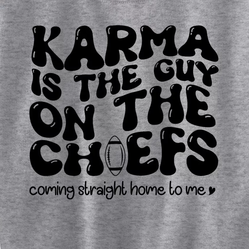 Retro Groovy Karma Is The Guy On The Chief Kids Sweatshirt