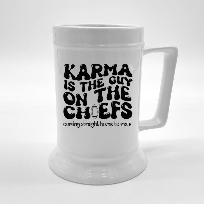 Retro Groovy Karma Is the Guy on the Chief Front & Back Beer Stein