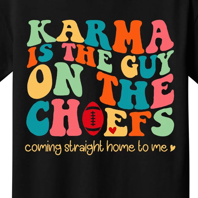 Retro Groovy Karma Is the Guy on the Chief Kids T-Shirt