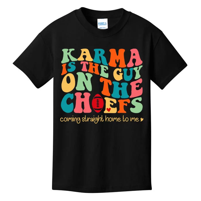 Retro Groovy Karma Is the Guy on the Chief Kids T-Shirt