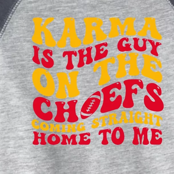 Retro Groovy Karma Is the Guy on the Chief Toddler Fine Jersey T-Shirt