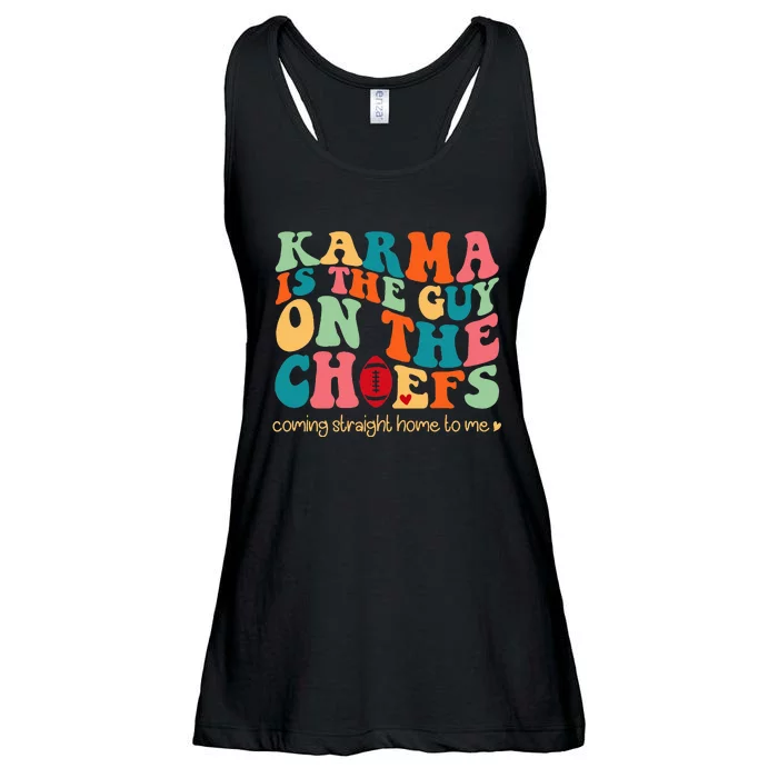 Retro Groovy Karma Is the Guy on the Chief Ladies Essential Flowy Tank