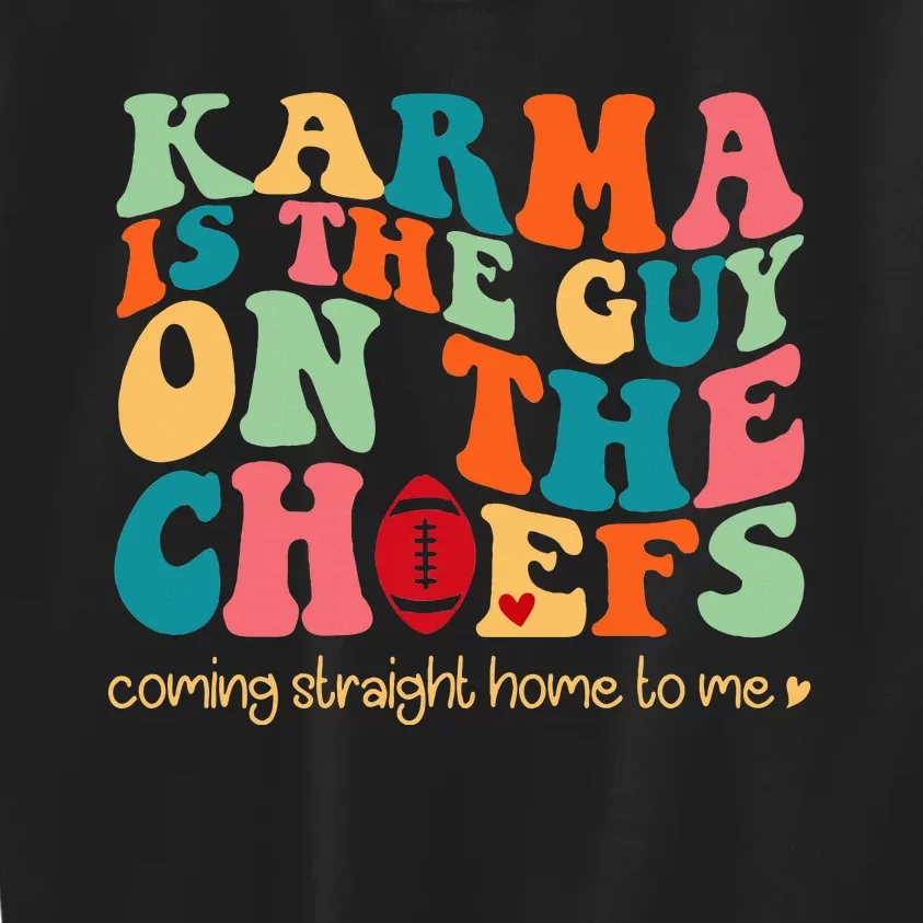 Retro Groovy Karma Is the Guy on the Chief Kids Sweatshirt