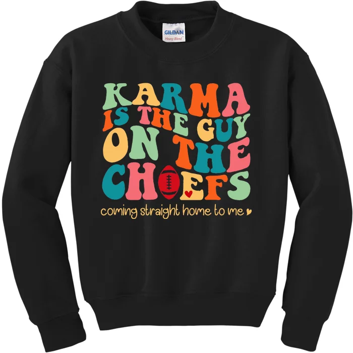 Retro Groovy Karma Is the Guy on the Chief Kids Sweatshirt