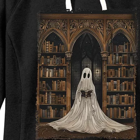 Reading Ghost Library Halloween Librarian Book Lovers Women's Fleece Hoodie