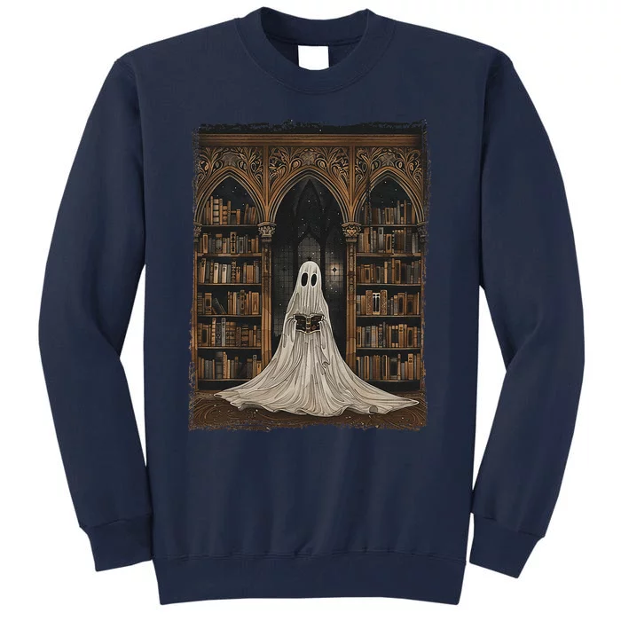 Reading Ghost Library Halloween Librarian Book Lovers Tall Sweatshirt