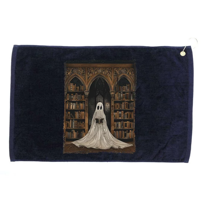 Reading Ghost Library Halloween Librarian Book Lovers Grommeted Golf Towel