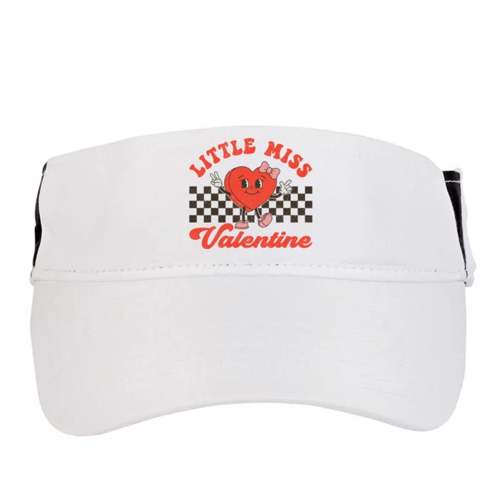 Retro Groovy Little Miss Valentine Love Vibes Adult Drive Performance Visor